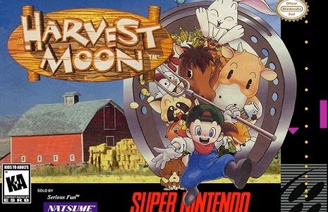 Front cover of Harvest Moon for the Super Nintendo.