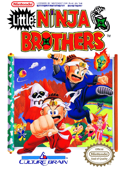 Front cover for Little Ninja Brothers on the Nintendo Entertainment System.