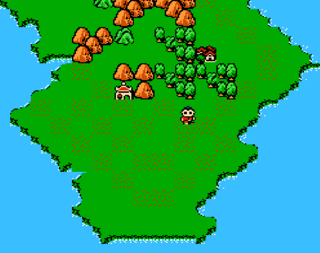 Exploring the world map in Little Ninja Brothers.