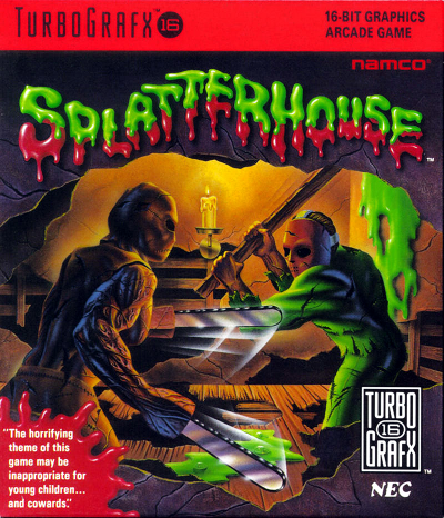 Front cover for Splatterhouse on the Turbografx-16.