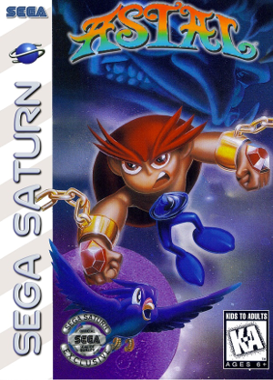Front cover for Astal on the Sega Saturn.