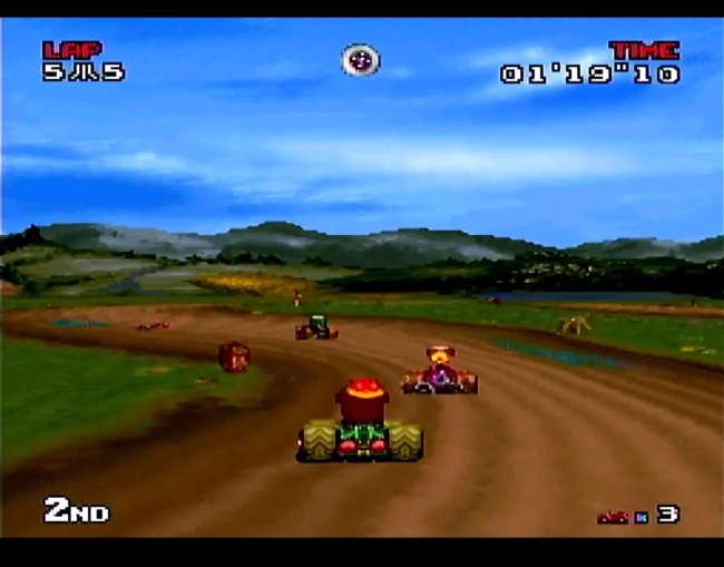 Finishing a race in an outdoor stage.