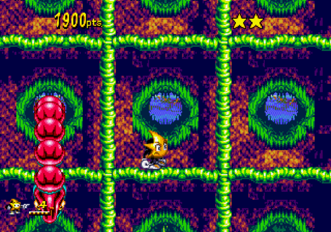 Exploring a very colorful area of the game.