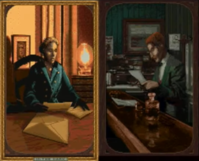 The character selection screen in Alone in the Dark.