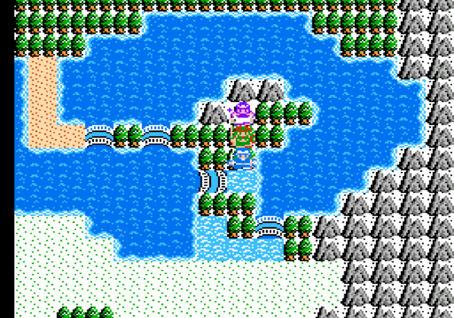 A snow capped area late in the game.