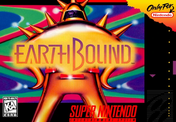 Front cover for Earthbound on the Super Nintendo.