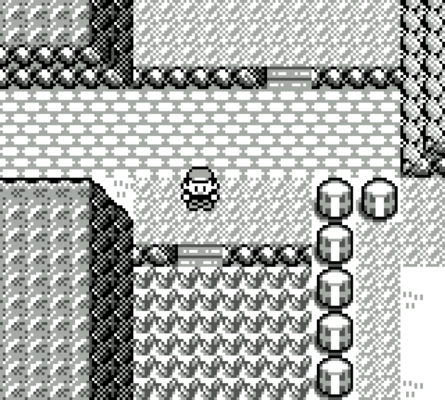 Traveling the world map in Pokemon Red and Blue.