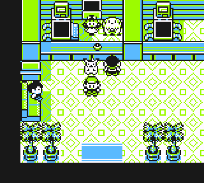 Checking out a Poke center in one of the first towns.