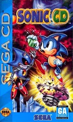 Front cover of Sonic CD for the Sega CD.