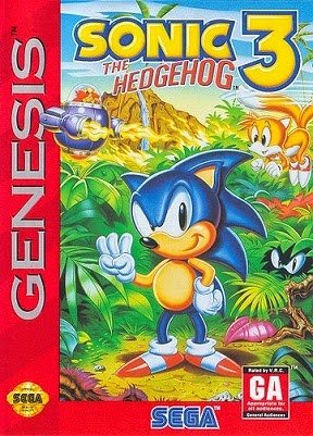 Front cover for Sonic the Hedgehog 3 on the Sega Genesis.