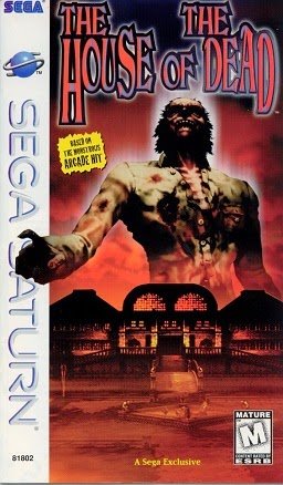 Front cover of the House of the Dead for the Sega Saturn.