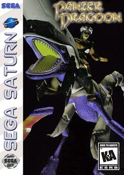 Front cover for Panzer Dragoon on the Sega Saturn.