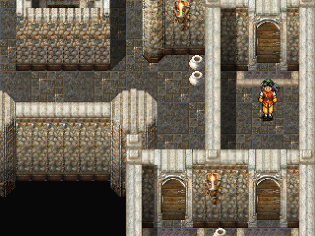 Tir and friends explore Neclord's castle outside of battle.