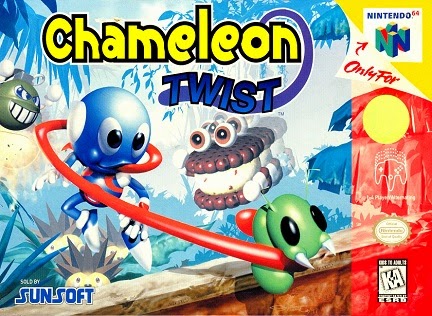 Front cover for Chameleon Twist on the Nintendo 64.