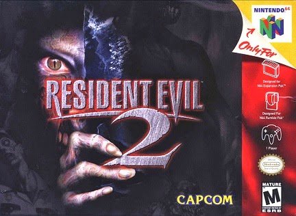 Front cover for Resident Evil 2 for the Nintendo 64.