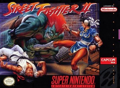 Front cover for Street Fighter II on the Super Nintendo.