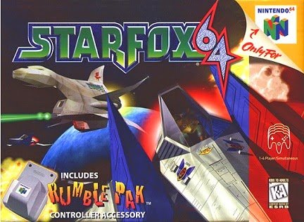 Front cover for Star Fox 64 on the Nintendo 64.