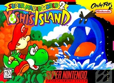 Front cover for Super Mario World 2: Yoshi's Island on the Super Nintendo.