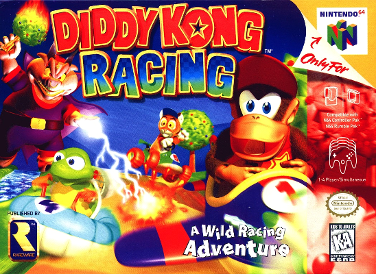 Front cover for Diddy Kong Racing on the Nintendo 64.