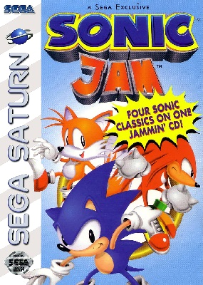 Front cover for Sonic Jam on the Sega Saturn.