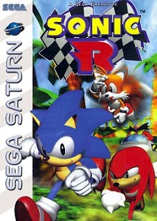 Front cover of Sonic R for the Sega Saturn home console.