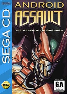 Front cover of Android Assault: The Revenge of Bari Arm for the Sega CD.