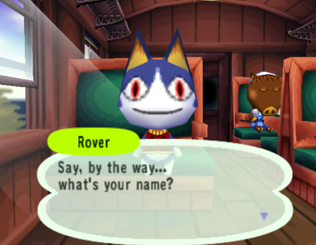 The opening sequence with Rover the cat while riding on a train.