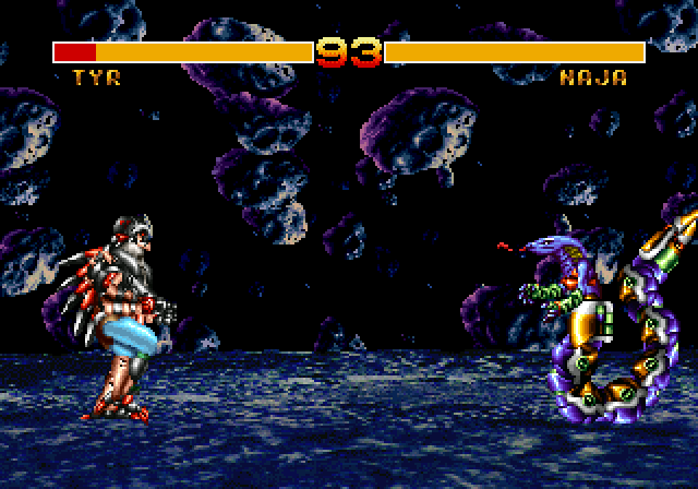 A battlefield in space with asteroids in the background.
