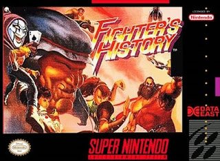 Front cover for Fighter's History on the Super Nintendo Entertainment System.