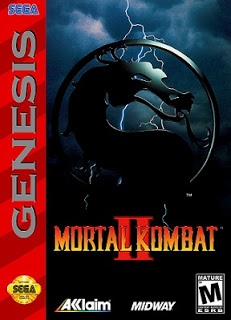 Front cover of Mortal Kombat II for the Sega Genesis.