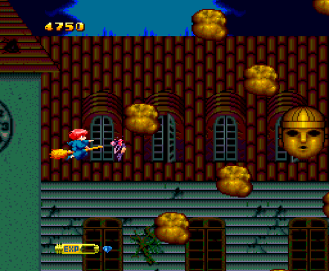 The player deals with an environmental hazard in a mountainous area.