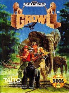 Front cover of the game Growl for the Sega Genesis.