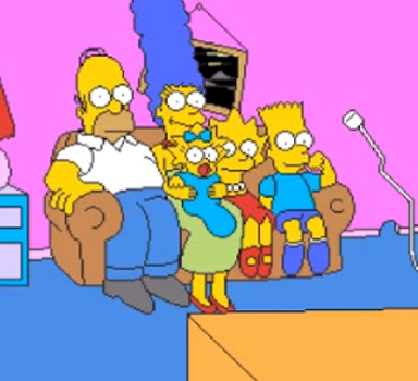 Title screen for the Simpsons the Arcade Game for Arcades.