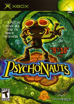 Front cover for Psychonauts on the Microsoft Xbox.