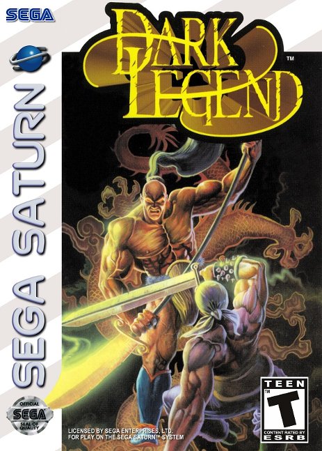 Front cover for Dark Legend on the Sega Saturn.