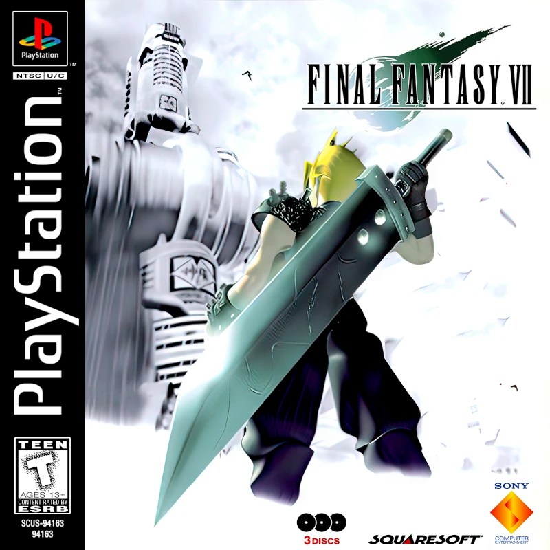Front over for Final Fantasy VII on the Sony PlayStation.