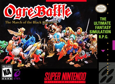 Front cover of Ogre Battle for the Super Nintendo.