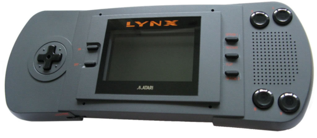 The Atari Lynx handheld system.