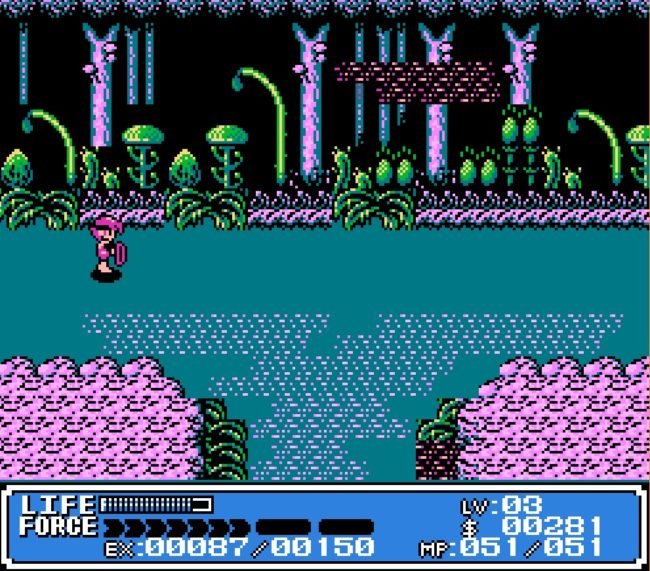 The main character wanders through a poisonous forest.