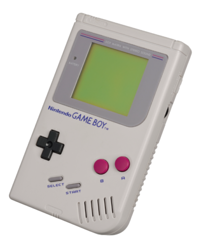 The Nintendo Game Boy handheld console.
