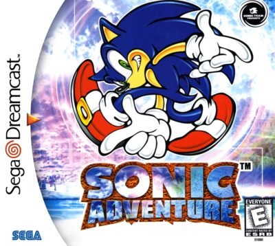 Front cover for the Sega Dreamcast game Sonic Adventure.