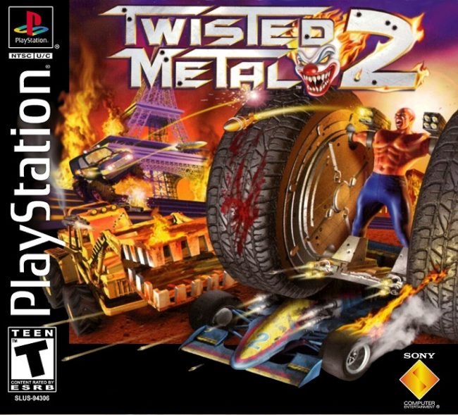 Front cover for Twisted Metal 2 on the Sony PlayStation.