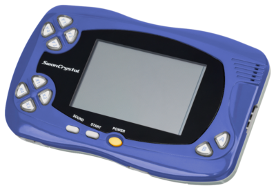 The Wonderswan crystal handheld unit.