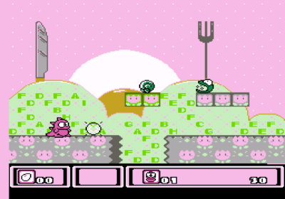 Second screenshot for the Famicom import Asmik-Kun Land.