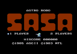 Title screen for Astro Robo Sasa.