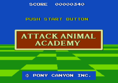 The title screenshot for the fan translated version of Attack Animal Academy.