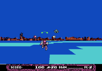 The second screenshot for the Famicom import game Cosmic Epsilon.