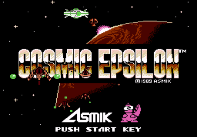 Title screenshot for the NES import game Cosmic Epsilon.