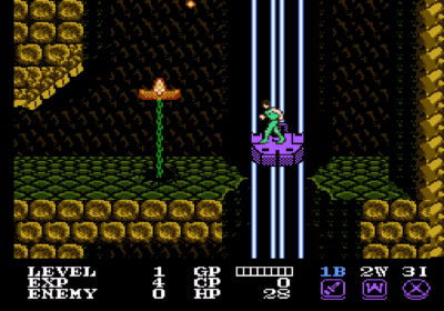 Second screenshot for the Famicom game Cosmo Police Galivan.