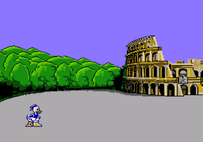 The first screenshot for Donald Duck on the NES.